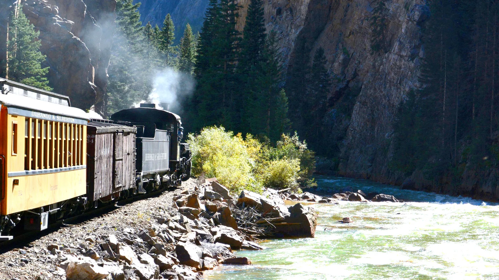 holiday train rides in the mountains